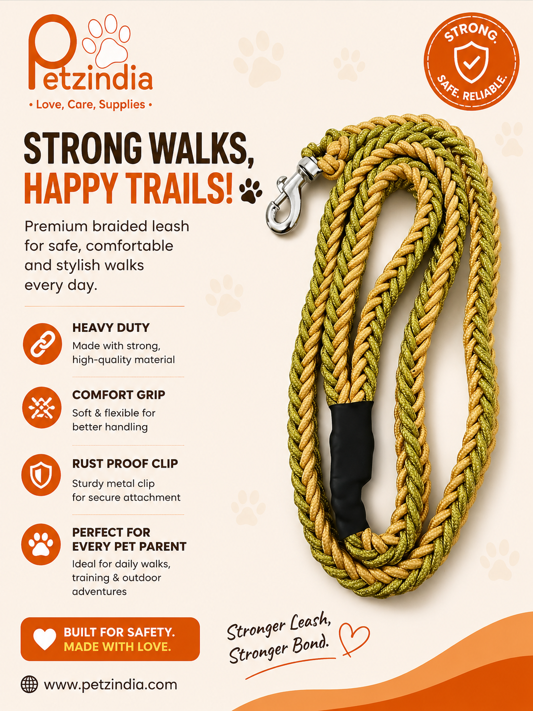 PetzIndia Cotton Thread Rope Lead For Dog