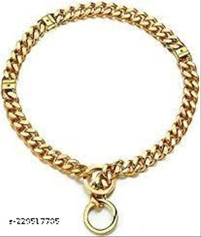 Brass Coller Chain for Pet (Multicolor, 18 inches)