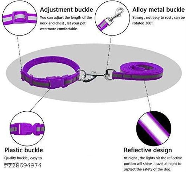 Neck Collar Belt for Pet (Multicolor, S)
