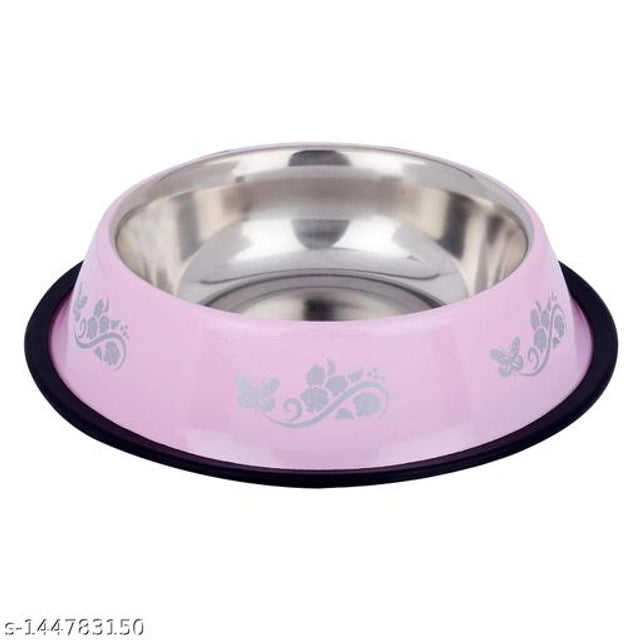 Stainless Steel Feeding Bowl for Pet (Multicolor, 400 ml)