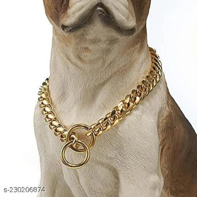 Brass Coller Chain Gint for Dog (Multicolor, 24 inches)